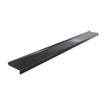 Appui de fenêtre aluminium noir RAL 9005 - longueur 2 mètres - sans retour - Profondeur 150 mm - Hauteur nez 25 mm