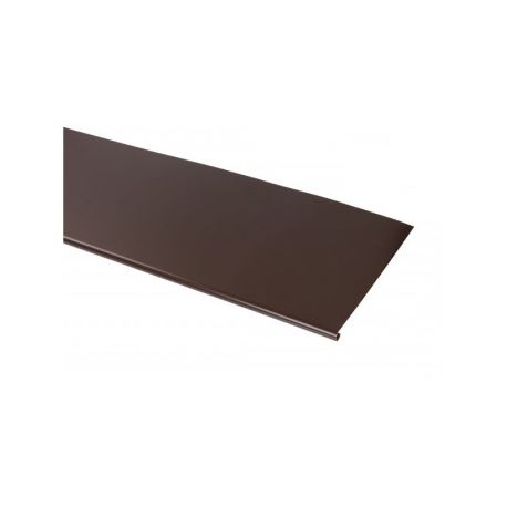 Bande ourlet aluminium Marron RAL 8017 - Longueur 2 mètres - Développé 215 mm ( surface utile 170 mm ) 